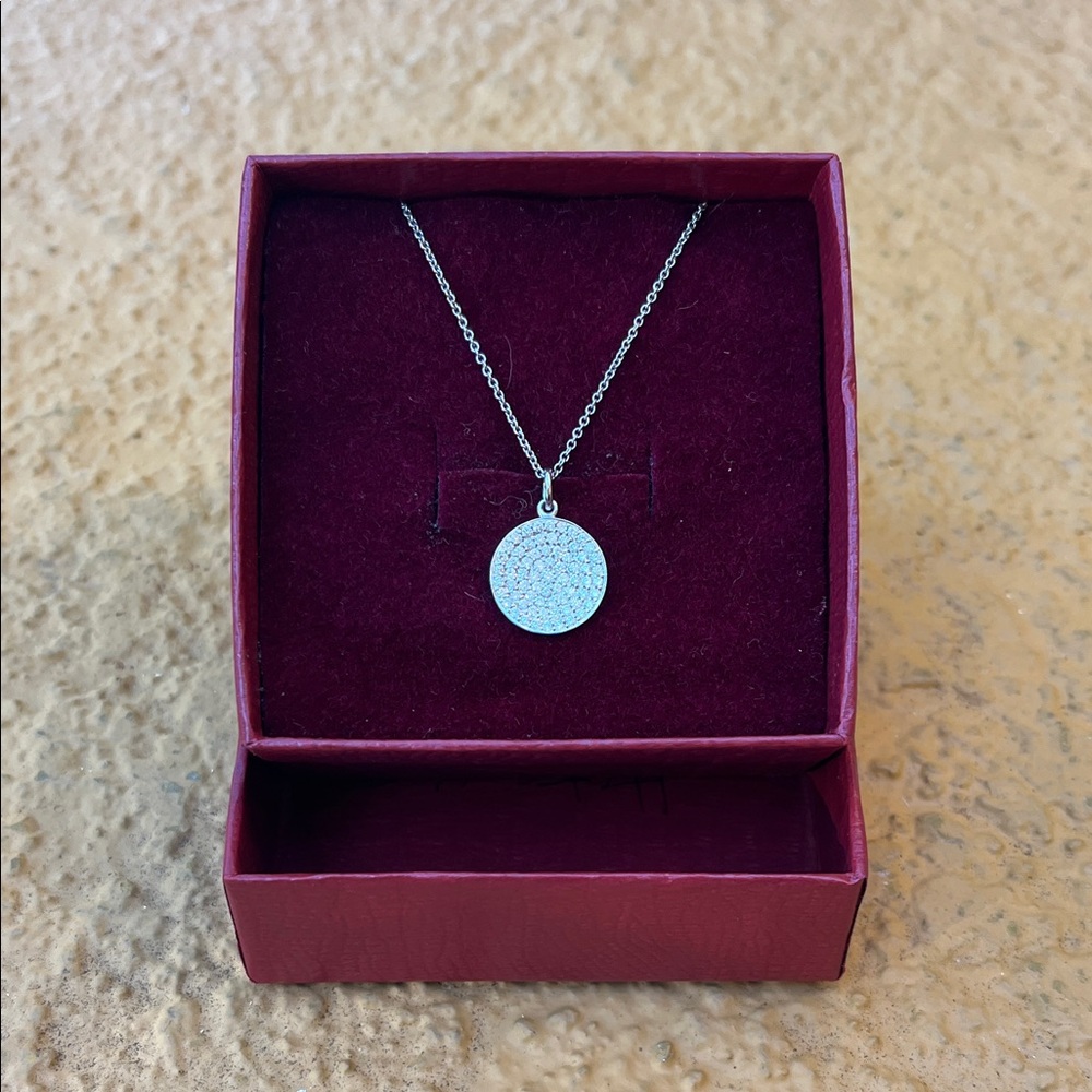Authentic Robinsons Jewelers Sofer 14k White Gold & Diamond Pendant
